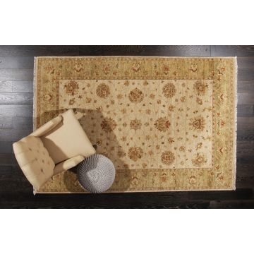 Rugsville Fabron Traditional Beige Floral Hand Knotted Wool Rug 180 x 270 cm