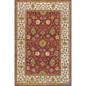 Rugsville Tomasa Traditional Vegetable Dyes Red & Rust Floral Hand Knotted Wool Rug 300 x 420 cm