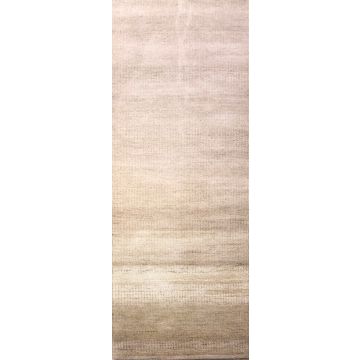 Rugsville Morris Tan & Ivory Wool Gabbeh Rug 80 x 360 cm