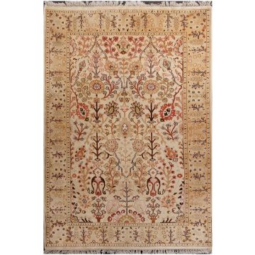 Rugsville Briella Traditional Floral Hand Knotted Yellow & Gold Wool Rug 240 x 300 cm