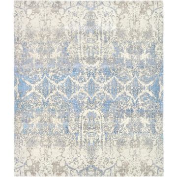 Designer Reserve Rug Gray Blue Modern Wool & Silk 11418