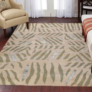 Rugsville Ninon Traditional Abstract Ivory Hand Knotted Wool & Silk Rug 180 x 270 cm