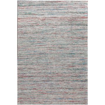 Rugsville Aubert Contemporary Multi Stripe Hand woven Sari Silk Rug 150 x 240 cm