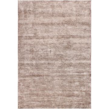 Rugsville Lina Contemporary Solid Hand Knotted Gray Bamboo Silk Rug 240 x 300 cm