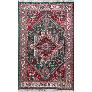Rugsville Heriz Traditional Hand Knotted Multi Floral Wool Rug 180 x 270 cm