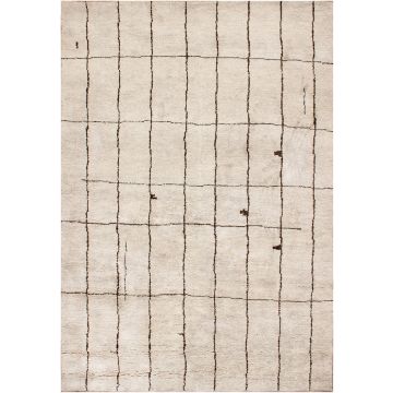 Rugsville Beni Gray Contemporary Wool Moroccan Rug 180 x 270 cm