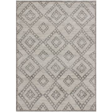 Rugsville Beni Contemporary Wool Gray Moroccan Rug 180 x 270 cm