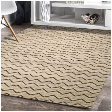 Rugsville Mina Contemporary Tile Wool Moroccan Rug 270 x 360 cm