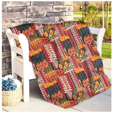 Fine Cotton Tribal Multi Kantha Bedspread Quilt 150 x 225 cm