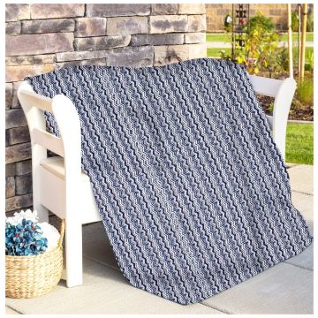 Rugsville Fine Cotton Stripe Blue Kantha Single Bedspread Quilt for Single Bed 150 x 225 cm