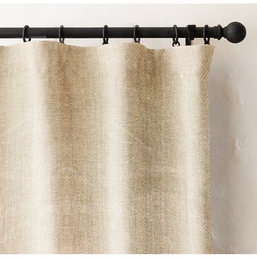 Linen Natural Solid Beige Hook 7 Feet Drapery Curtains 47001 120 x 210 cm
