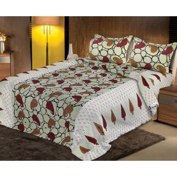 Rugsville capital 120 TC Fine Cotton Bedsheet With 2 Pillow Covers