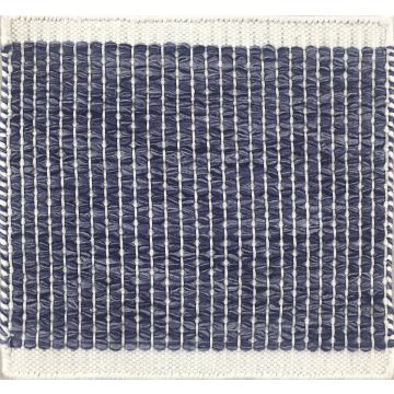 Donatella Modern Geometric Blue Handmade Flat Weave Wool Rug 210 x 210 cm