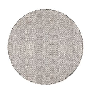 Donatelli Modern Beige Geometric Handmade Flat Weave Wool Rug 210 x 210 cm