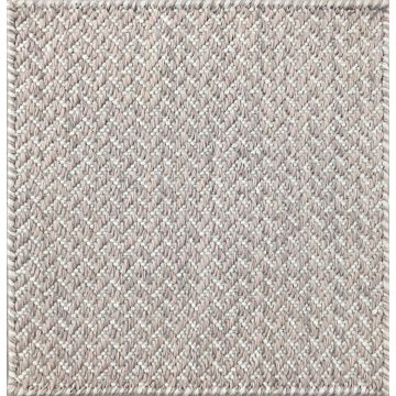 Donatelli Modern Geometric Beige Handmade Flat Weave Wool Rug 210 x 210 cm