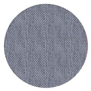 Donte Modern Geometric Blue Handmade Flat Weave Wool Rug 300x300 cm