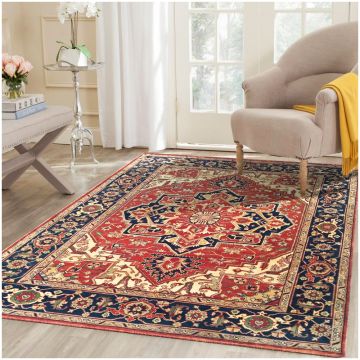 Rugsville Anastagio Persian Traditional Floral Rust Hand Knotted Serapi Wool Rug 370 x 550 cm