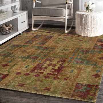 Rugsville Noreis Vintage Tribal Multi Hand Knotted Wool Rug 300x300 cm