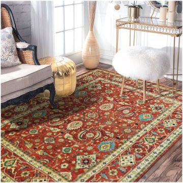 Rugsville Red Antique Serapi Florance Wool Hand Knotted Rug 270x360 cm