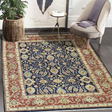 Rugsville Blue Antique Serapi Blue Hayate Wool Hand Knotted Rug 300x420 cm