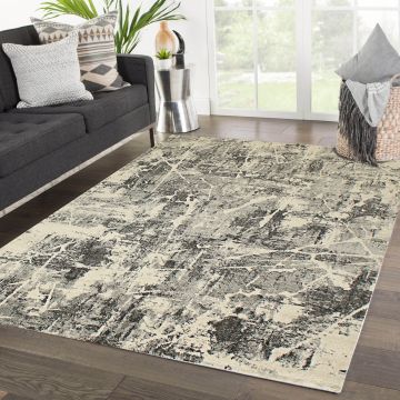 Rugsville Asia Abstract Gray Modern Rug 162 x 232 cm
