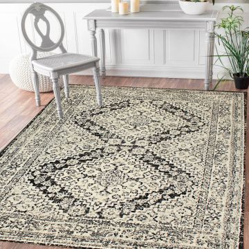 Rugsville Adrienne Traditonal Floral Ivory Persian Rug 161 x 241 cm