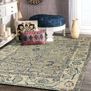 Rugsville Ally Traditonal Floral Gray Persian Rug 161 x 241 cm