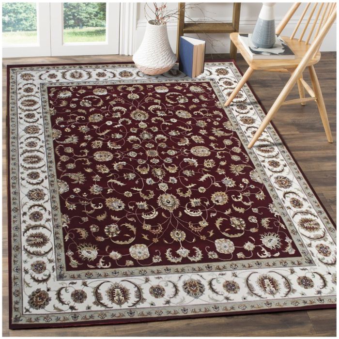 Rugsville Battiste Persian Traditional Floral Red Hand Knotted Wool Rug 420 x 600 cm