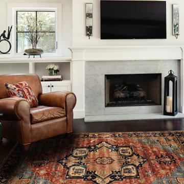 Rosso Persian Red Hand-Knotted Wool Rug