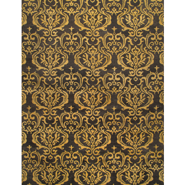 Twist Barn Valencia Field Floral Handmade Charcoal Wool Rug 9' x 12'