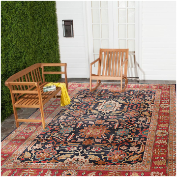 Persian Black Antique Wool Rug 9' x 12'