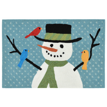 Liora Manne Frontporch Snowman And Friends Indoor/Outdoor Rug