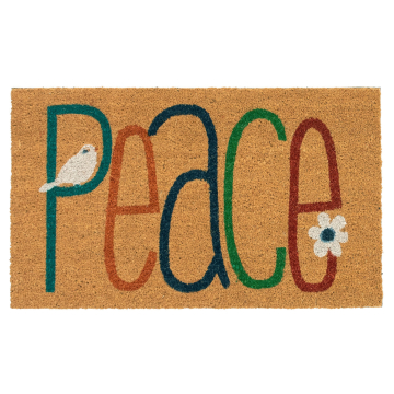 Liora Manne Natura Peace Outdoor Mat Natural 18"x30"