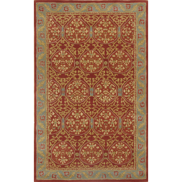 Simone Terza Oriental & Persian Rust Handmade Wool Area Rug 8' x 10'