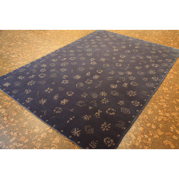 Roy Laka Contemporary Gray Hand Knotted Wool & Silk Rug
