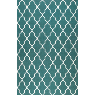Moroccan Tuscan Trellis Flat Weave Handmade Wool Kilim Rug