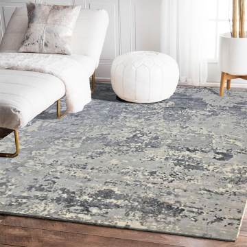 Modern Aquatell Rug-Silver 8' x 10'