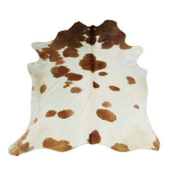 Brown Spots on Cream Cowhide Rug  16937