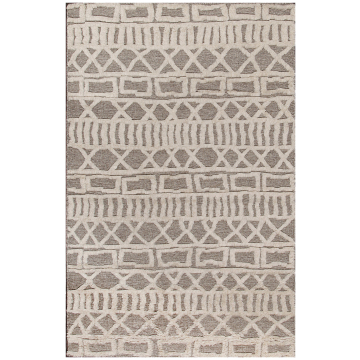 ABC Cowhide Brown Hand Woven Wool Rug 5' x 8'