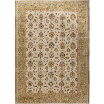 ABC Ivory Traditional Hand Knotted Wool Rug 10' x 14'