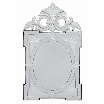 Venetian Rococo Floral Etched Mirror