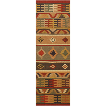 Turkish Jute Southwestern Kilim Rug 7'11" x 2'5"