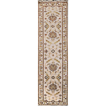 ABC Mukut Ivory Wool Runner Rug 36559  3x19'