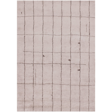 Moroccan Beni Ourain Marra Wool Gray Silver Hand Knotted Rug 6' x 9'