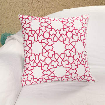 Astrid Trellis Rust Handprint Pillow Cover 18"x18"