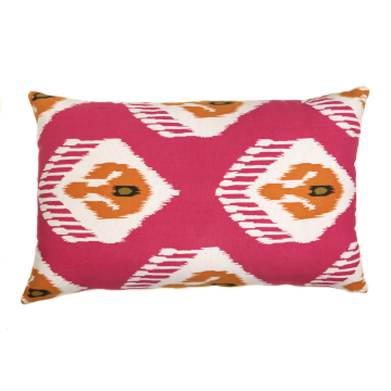 Rugsville Katrea Print Ikat Purple Lumbar Pillow Cover 16"x26"