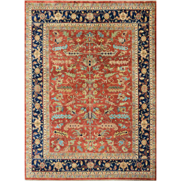 Rugsville Red Antique Serapi Hayate Persian Rug 70966