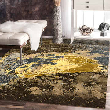 ABC Modern Abstract Wool & Silk Multi Hand Knotted Rug 9' x 12'