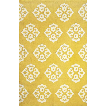 Andalusia Handmade Flat Weave Yellow Wool Rug