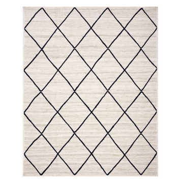 Jute Lattice Rug - Navy/Ivory 